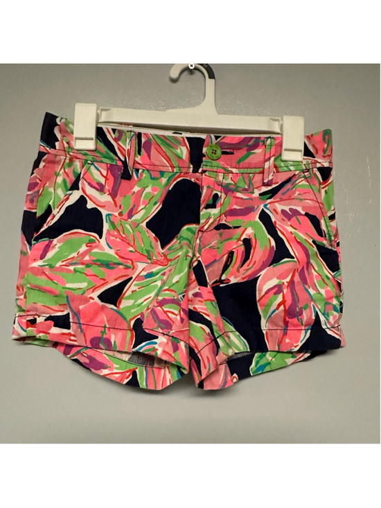 Lilly Pulitzer Pants - Women's Lilly Pulitzer Callahan Short size 00 Pink Navy floral print leaf